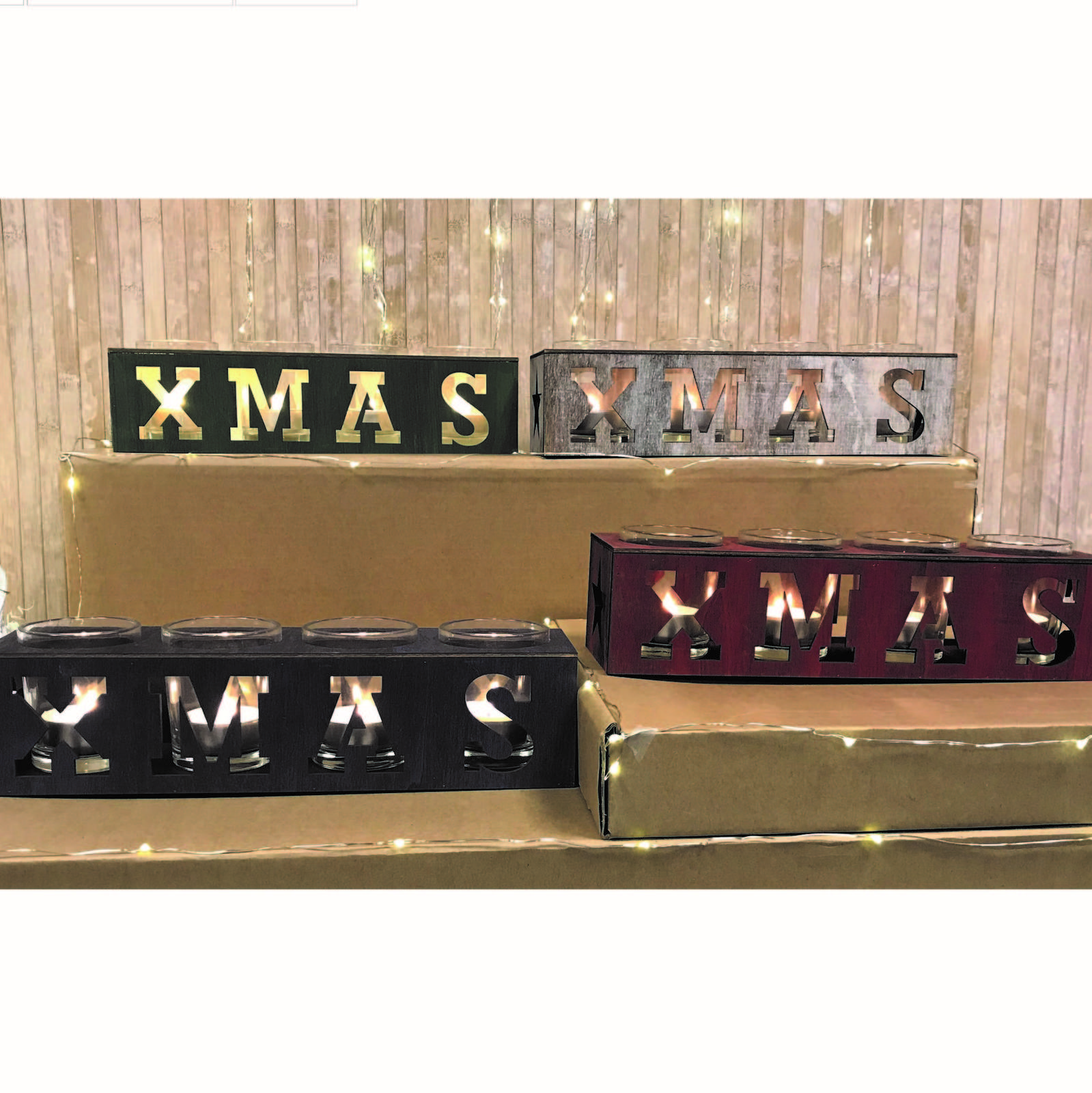 PORTACANDELE 4P 3603XMAS Tellini S.r.l. Ingrosso Abbigliamento